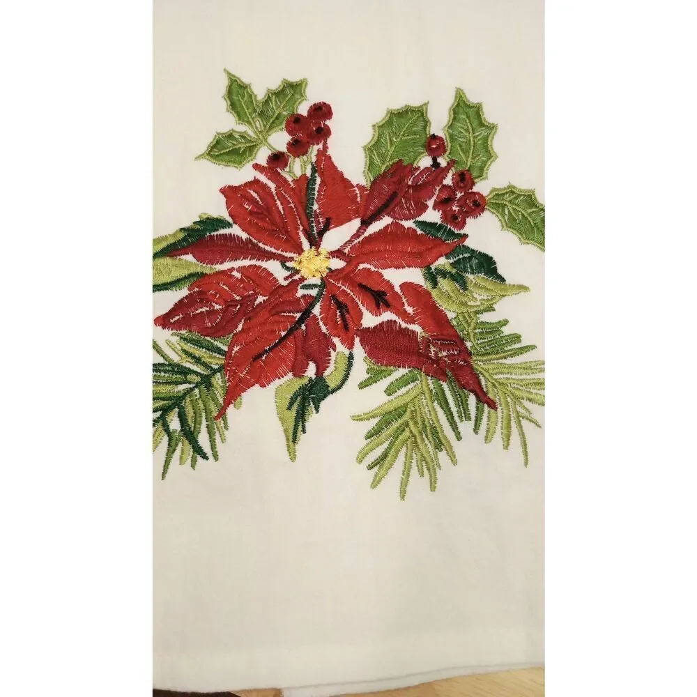 NWT embroidered Christmas towel